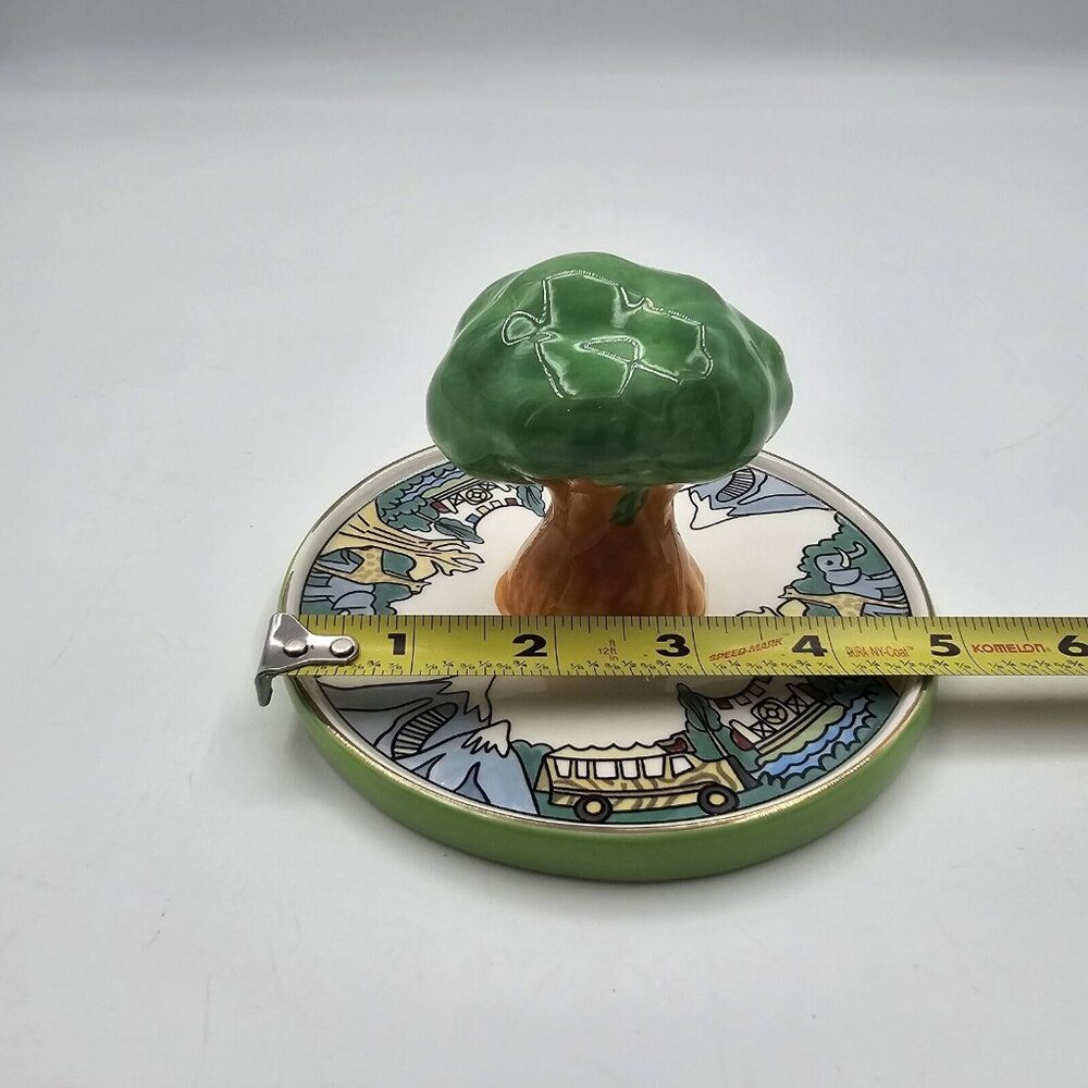 Disney Parks Animal Kingdom Tree of Life Trinket Dish Tray Ceramic Green 3.25 in - Picture 8 of 8